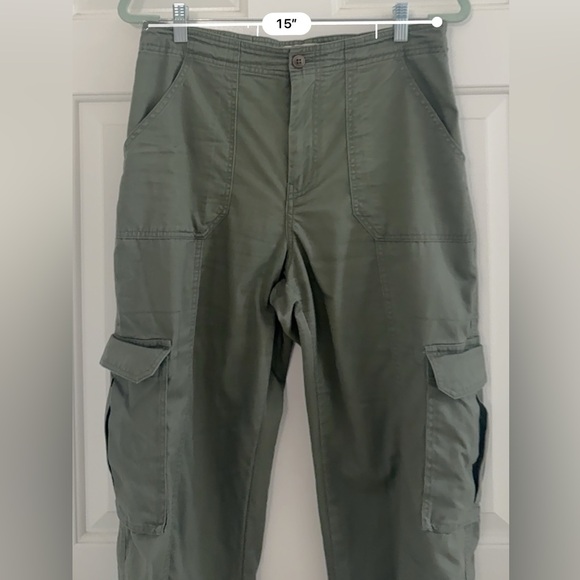 Y2K Abercrombie Fitch Military Utility Cargo Women 8 Pants Straight Leg Outdoor - Picture 6 of 13